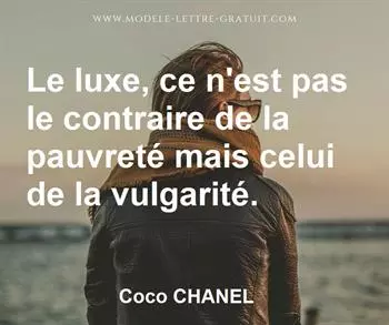 Citation de Coco CHANEL