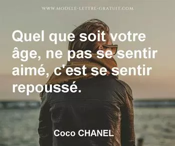 Citation de Coco CHANEL