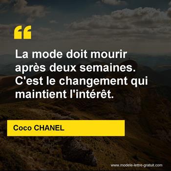 Citation de Coco CHANEL