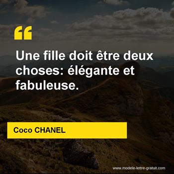 Citation de Coco CHANEL