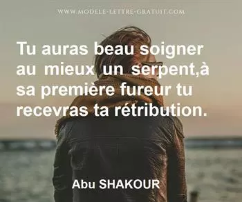 Citation de Abu SHAKOUR