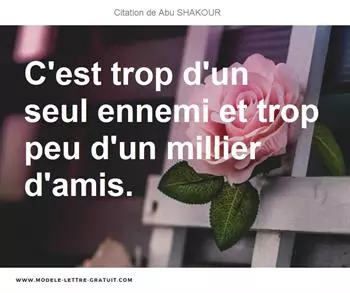 Citations Abu SHAKOUR
