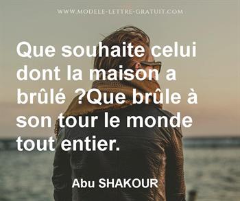 Citation de Abu SHAKOUR