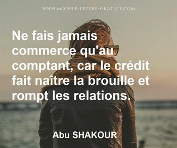 Citation de Abu SHAKOUR