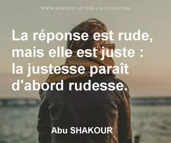 Citation de Abu SHAKOUR