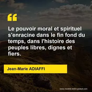 Citation Jean-Marie ADIAFFI