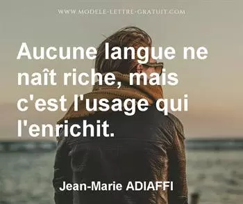 Citation de Jean-Marie ADIAFFI