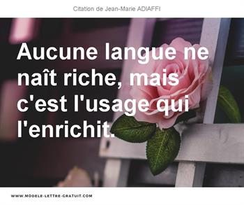 Citations Jean-Marie ADIAFFI