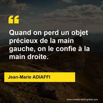 Citation Jean-Marie ADIAFFI