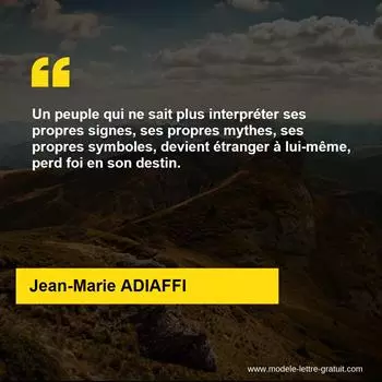 Citation Jean-Marie ADIAFFI