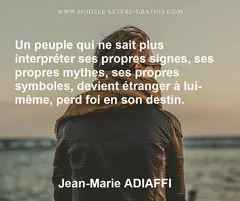Citation de Jean-Marie ADIAFFI