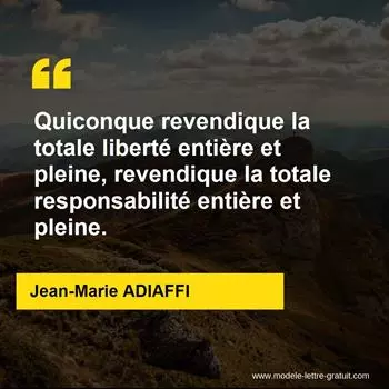 Citation Jean-Marie ADIAFFI