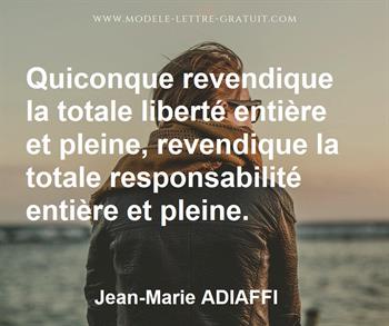 Citation de Jean-Marie ADIAFFI