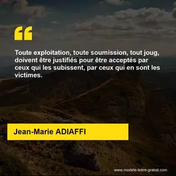 Citation Jean-Marie ADIAFFI