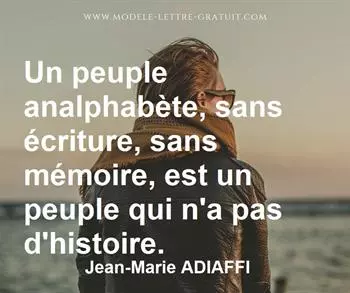 Citation de Jean-Marie ADIAFFI