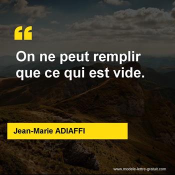Citations Jean-Marie ADIAFFI