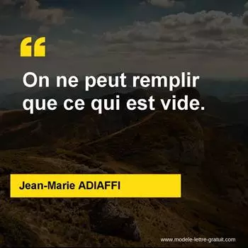 Citation Jean-Marie ADIAFFI