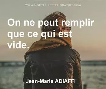 Citation de Jean-Marie ADIAFFI