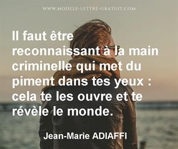 Il Faut Etre Reconnaissant A La Main Criminelle Qui Met Du Jean Marie Adiaffi