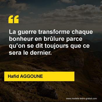 Citations Hafid AGGOUNE