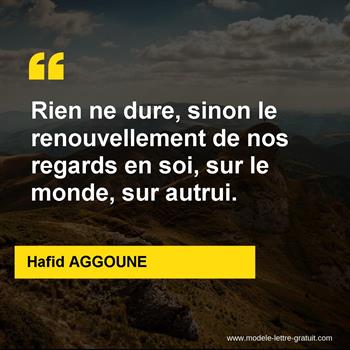 Citation de Hafid AGGOUNE