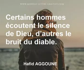 Citation de Hafid AGGOUNE