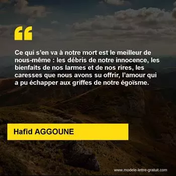 Citation Hafid AGGOUNE