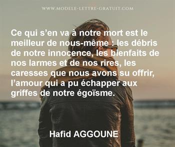 Citation de Hafid AGGOUNE