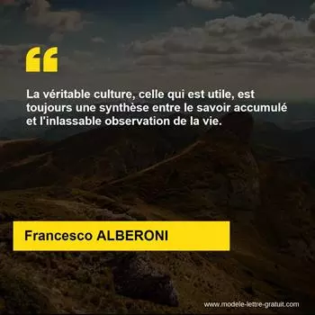 Citation Francesco ALBERONI