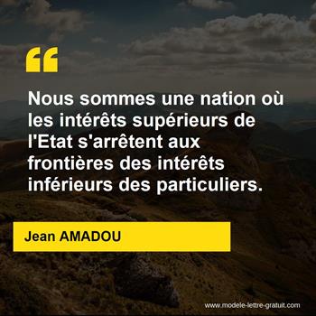 Citation de Jean AMADOU