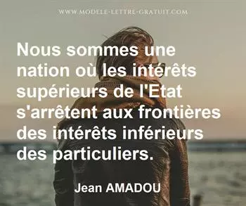 Citation de Jean AMADOU