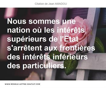 Citations Jean AMADOU