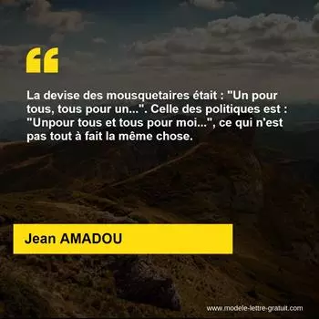 Citation Jean AMADOU