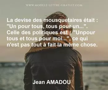 Citation de Jean AMADOU