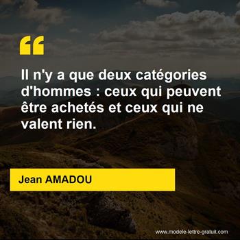 Citation Jean AMADOU