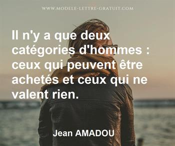 Citation de Jean AMADOU