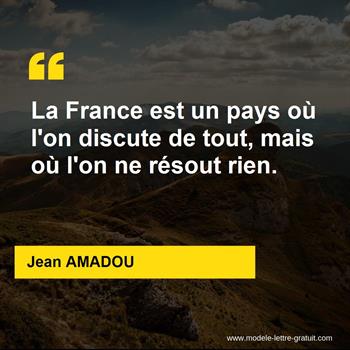 Citation Jean AMADOU
