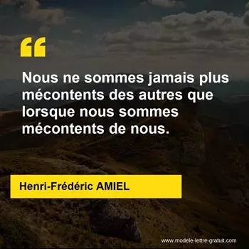 Citation Henri-Frédéric AMIEL