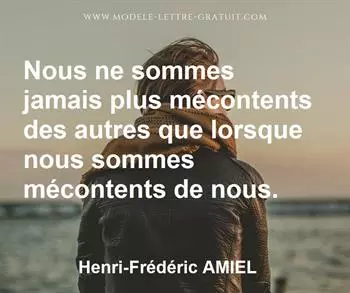 Citation de Henri-Frédéric AMIEL