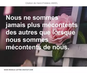 Citations Henri-Frédéric AMIEL