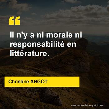 Citation de Christine ANGOT