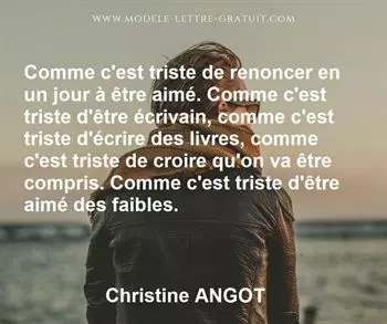 Citation de Christine ANGOT