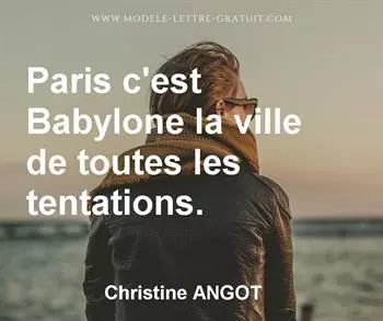Citation de Christine ANGOT