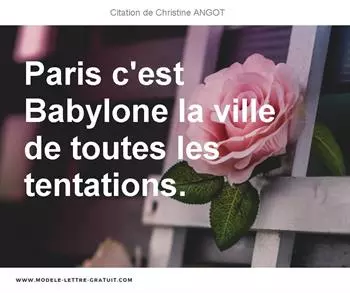 Citations Christine ANGOT