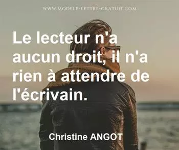 Citation de Christine ANGOT