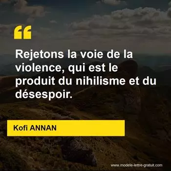 Citation Kofi ANNAN