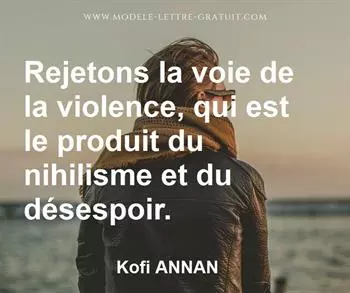 Citation de Kofi ANNAN
