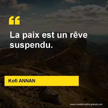 Citation Kofi ANNAN