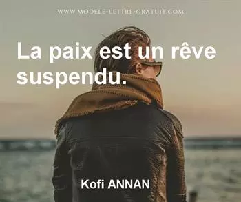 Citation de Kofi ANNAN