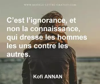 Citation de Kofi ANNAN
